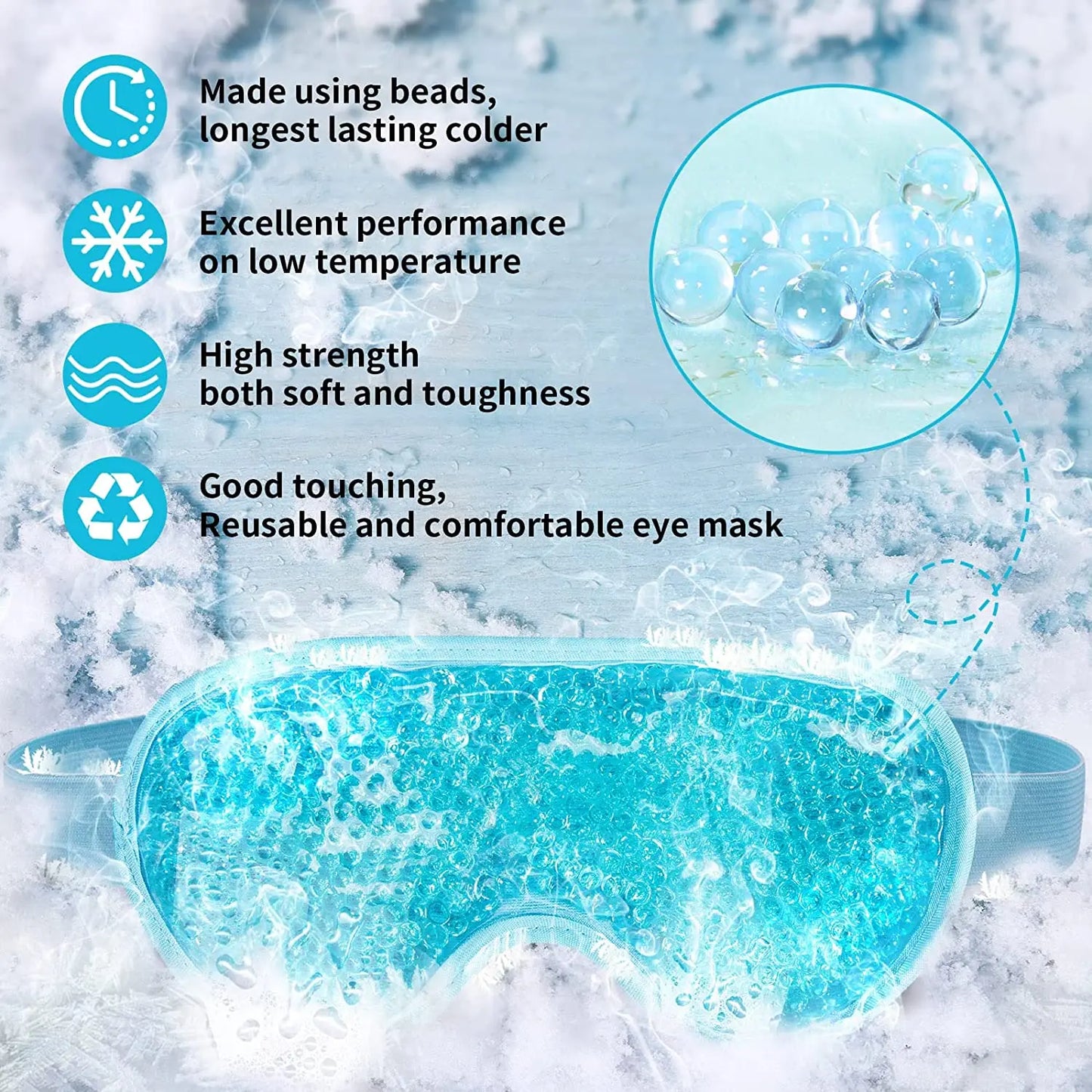 Eye Mask for Puffy Eyes Reusable Hot Cold Therapy Gel Eye Mask PACK OF 1